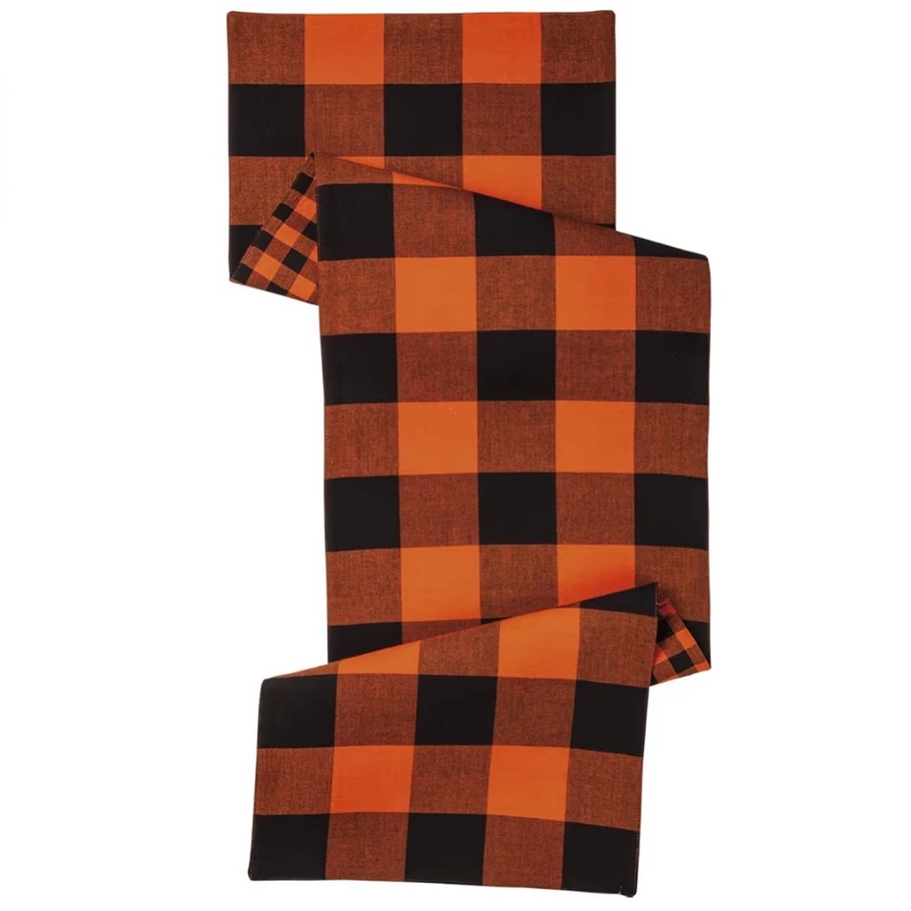 Primitives by Kathy “Orange & Black Table Runner”